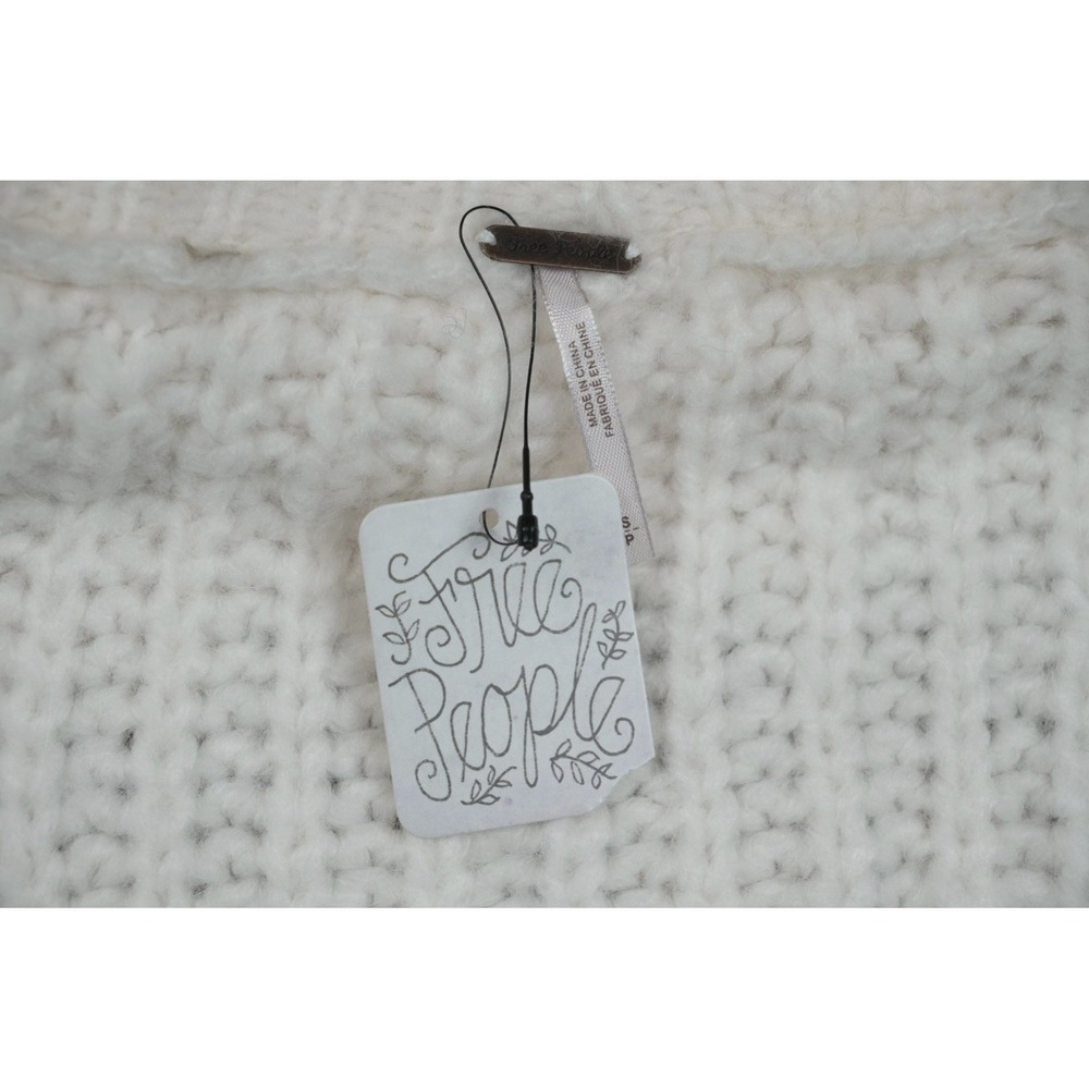 NWT Free People Alpine Pullover Sweater Ivory Fair Isle Chunky Knit Size Small - Picture 2 of 7